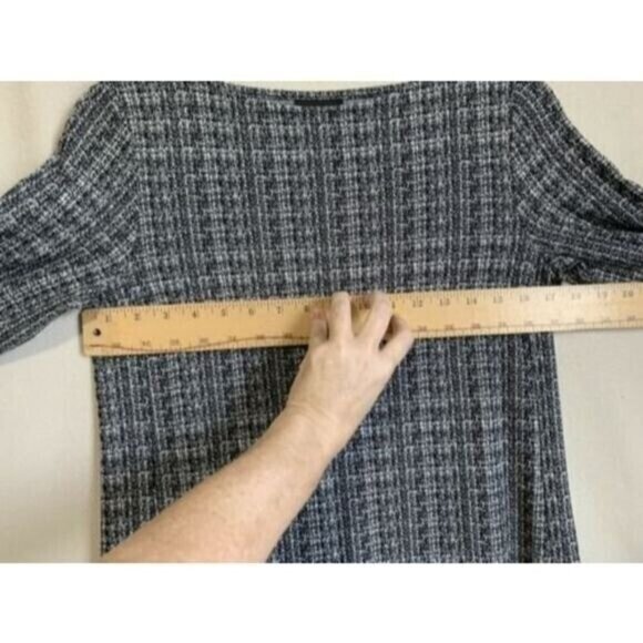 J Jill Wearever Womens Plaid Shift Dress Size MP Rayon Blend Academia Office - Picture 3 of 10